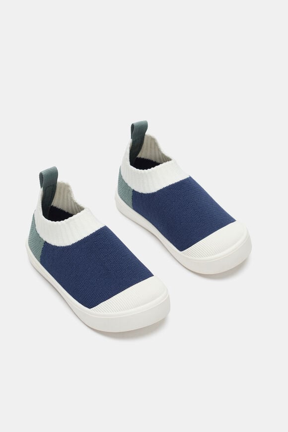 Colourblock Knit Sneaker  French Navy  hi-res