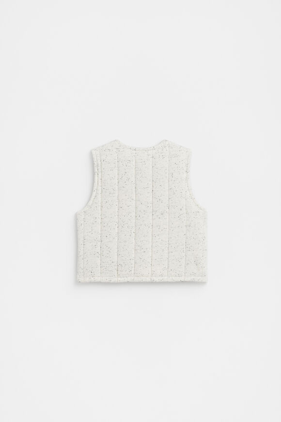 Quilted Jersey Vest  Oat Marle  hi-res