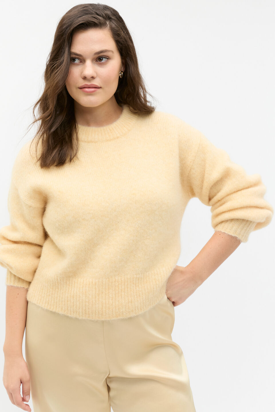 Lofty Crew Neck Knit  Marzipan Marle