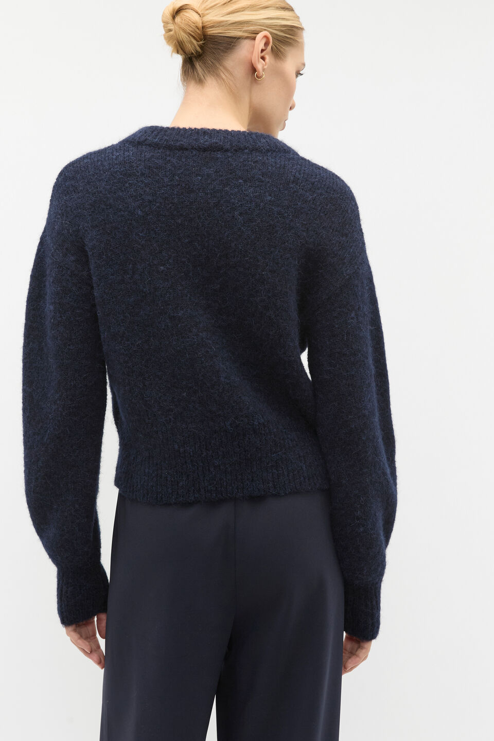 Lofty Crew Neck Knit  Twilight Blue