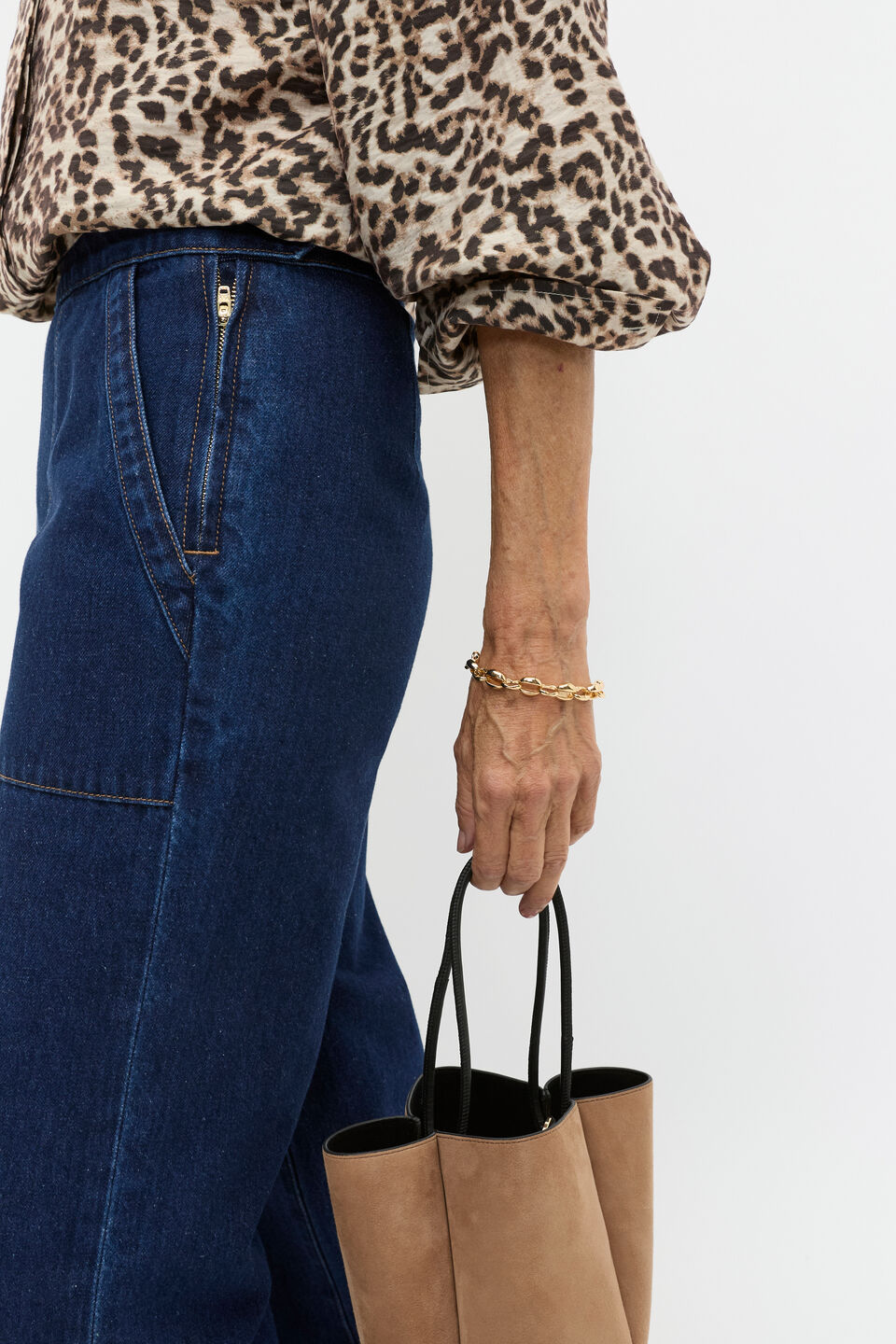 Luxe Round Link Bracelet  Gold