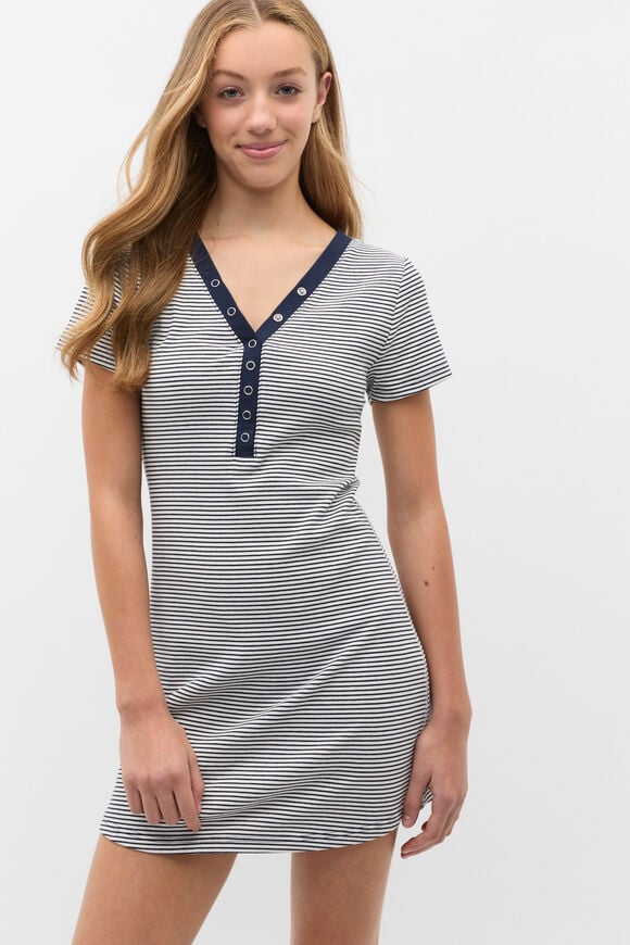 Snap Rib Dress  New Navy  hi-res