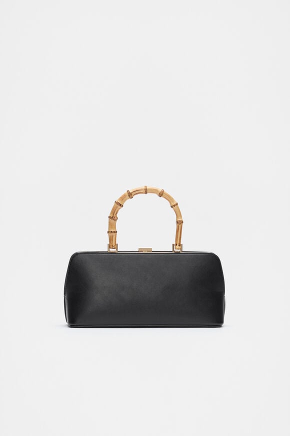 Handle Detail Structured Bag  Black  hi-res