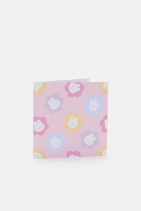 Bunny Flower Card  Multi  hi-res