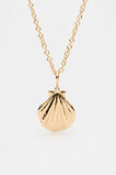 Shell Charm Pendant Necklace  Gold  hi-res