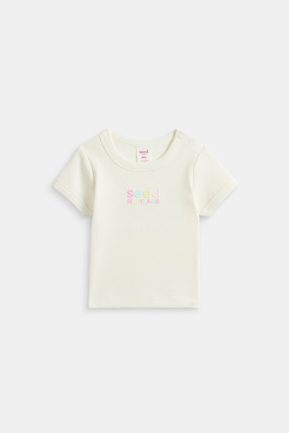 Rib Logo Tee  Classic Cream  hi-res