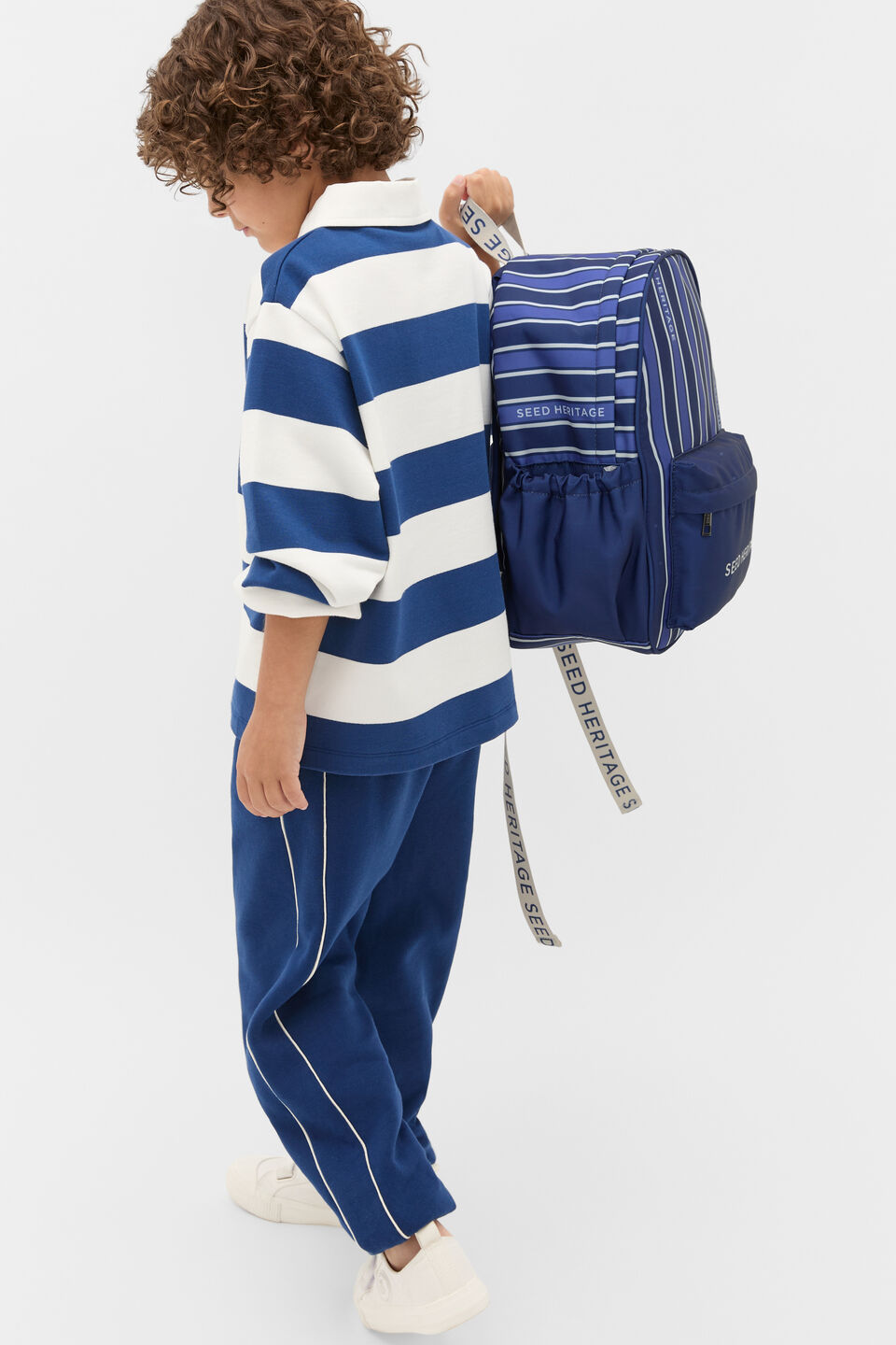 Stripe Backpack  Blue Multi