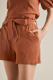 Tie Up Cheesecloth Shorts    hi-res