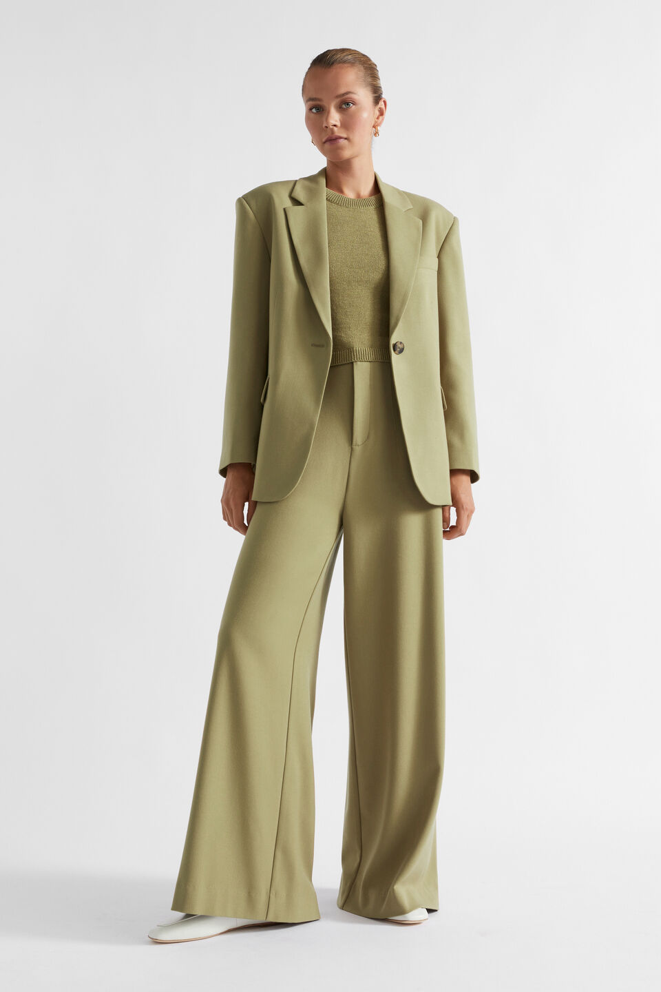 Palazzo Suit Pant  Pistachio