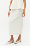 Wool Crepe Pencil Skirt  Cloud Cream  hi-res