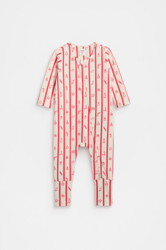 Christmas Zipsuit  Vintage Cream  hi-res