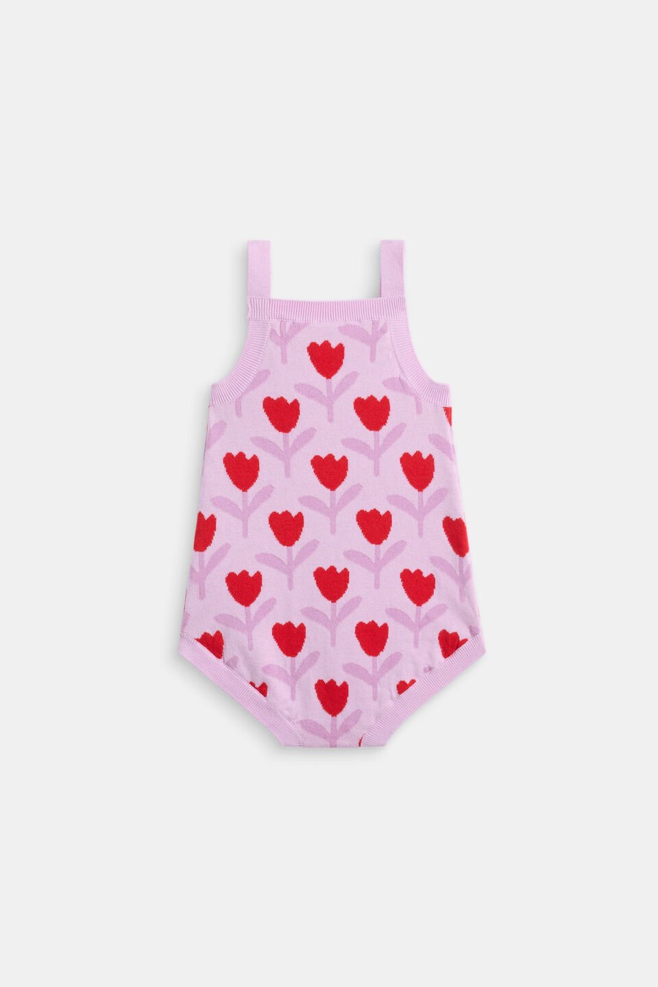 Tulip Knit Onesie  Orchid