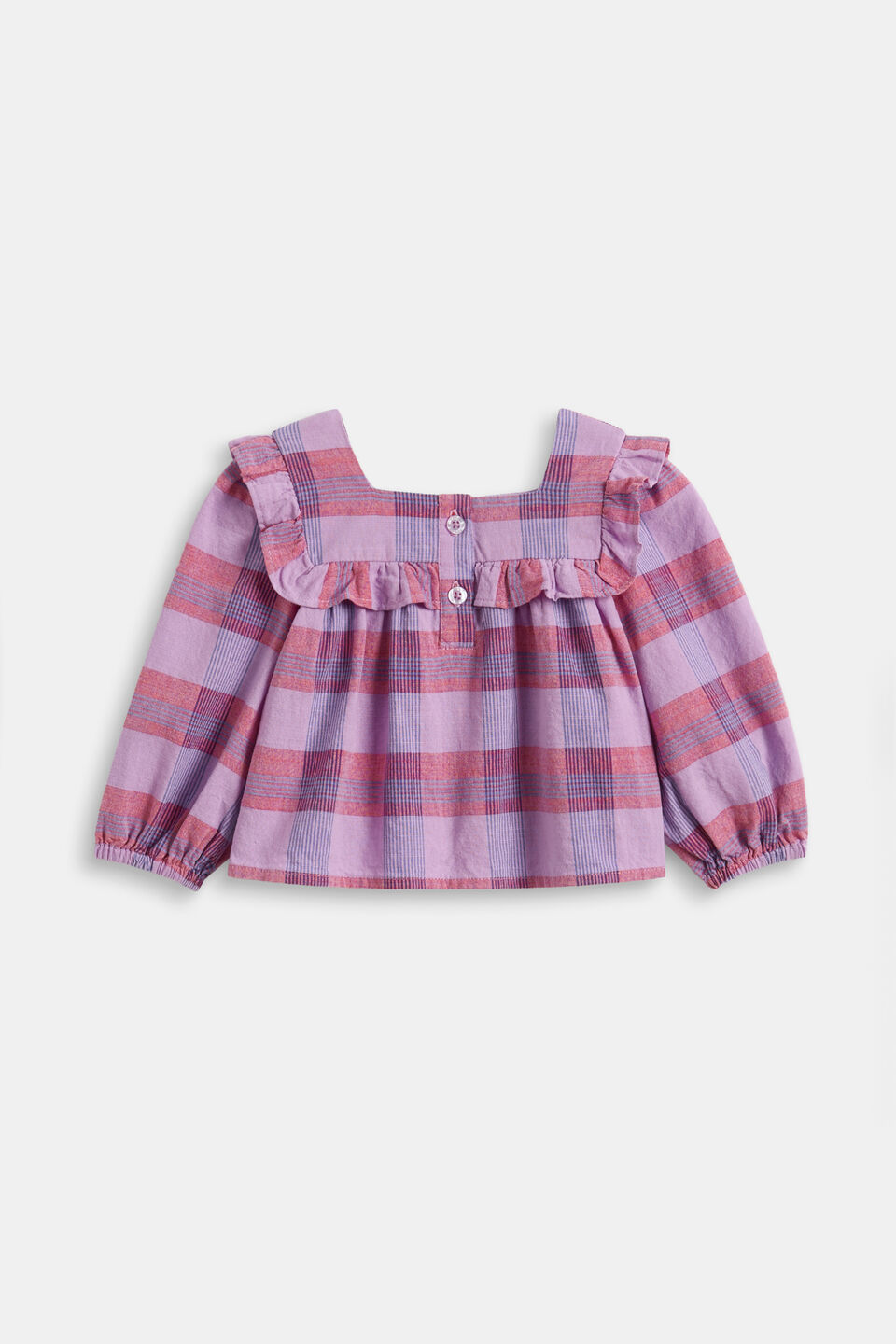 Check Frill Top  Multi