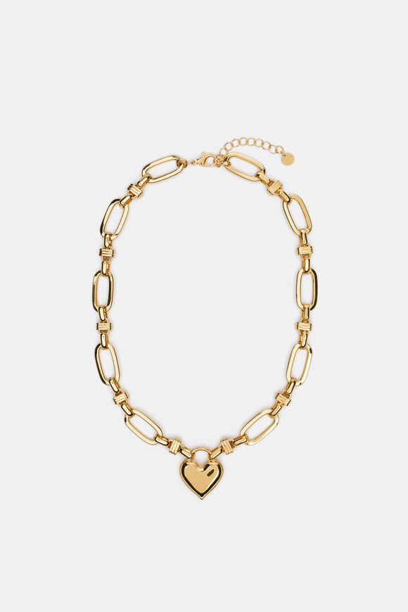 Amour Heart Necklace  Gold  hi-res