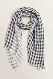 Linen Check Scarf    hi-res