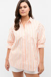 Cotton Stripe Pocket Shirt  Tangerine Stripe  hi-res
