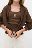 Square Neck Logo Tank  Chocolate  hi-res