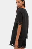 Motif Embroidered Top  Black  hi-res