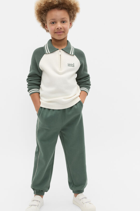 Core Knit Half Zip Sweater  Forest  hi-res