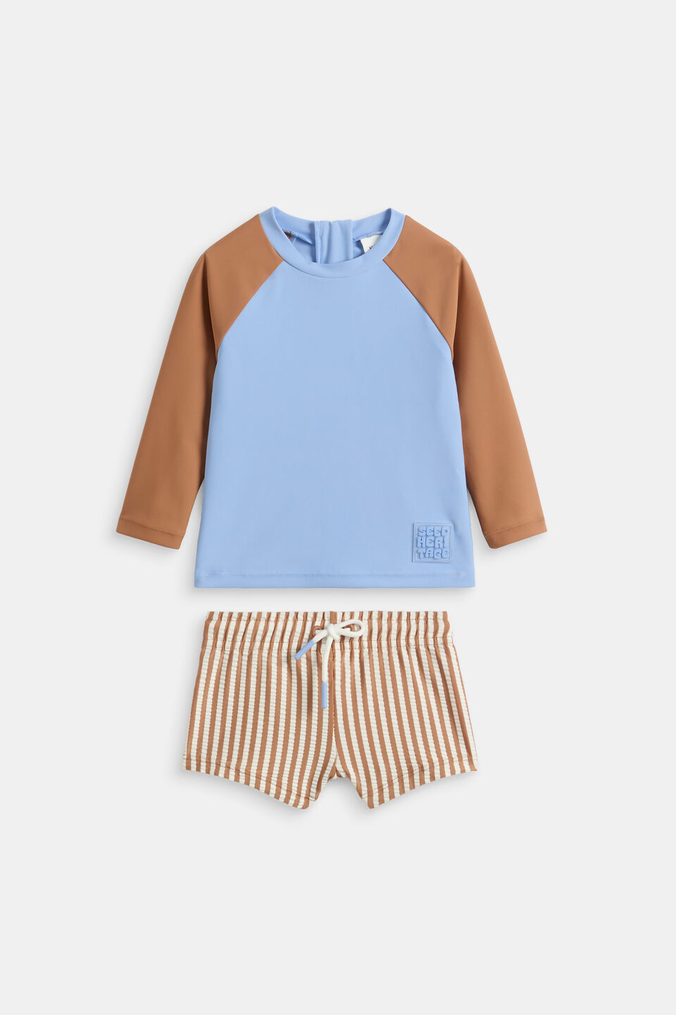 Colourblock Swim Set  Spice