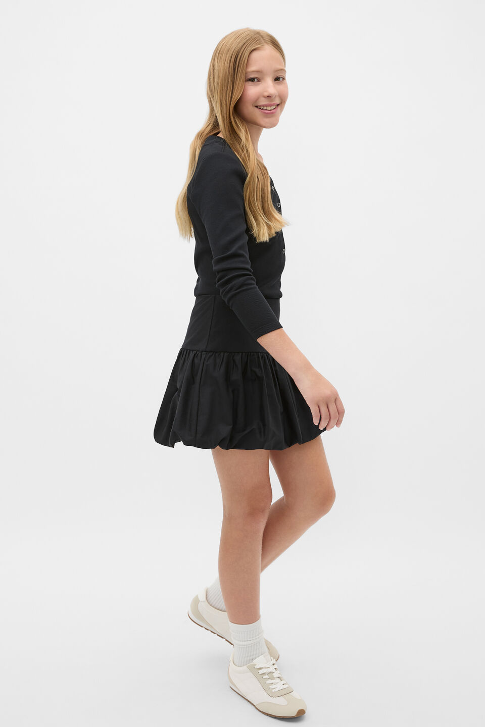 Placket Rib Tee  Black