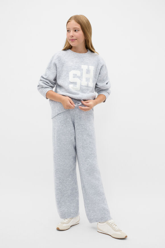 Logo Knit Sweater  Cloud Grey Marle  hi-res