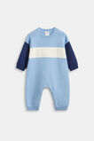 Colourblock Logo Knit Romper  Cloud Blue  hi-res