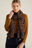 Pleated Ocelot Scarf    hi-res