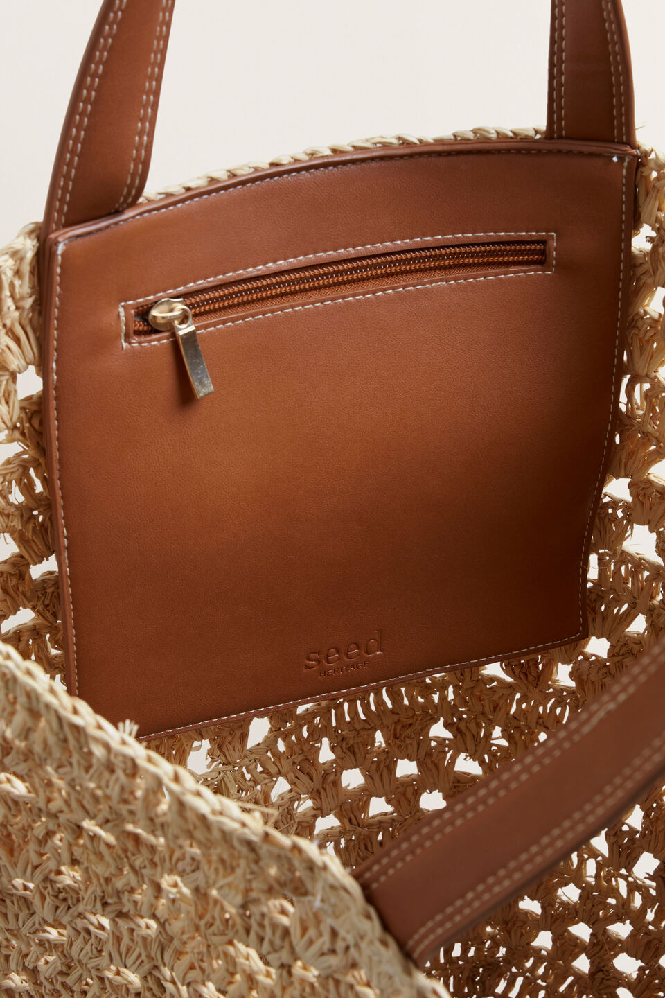 Crotchet Raffia Tote  