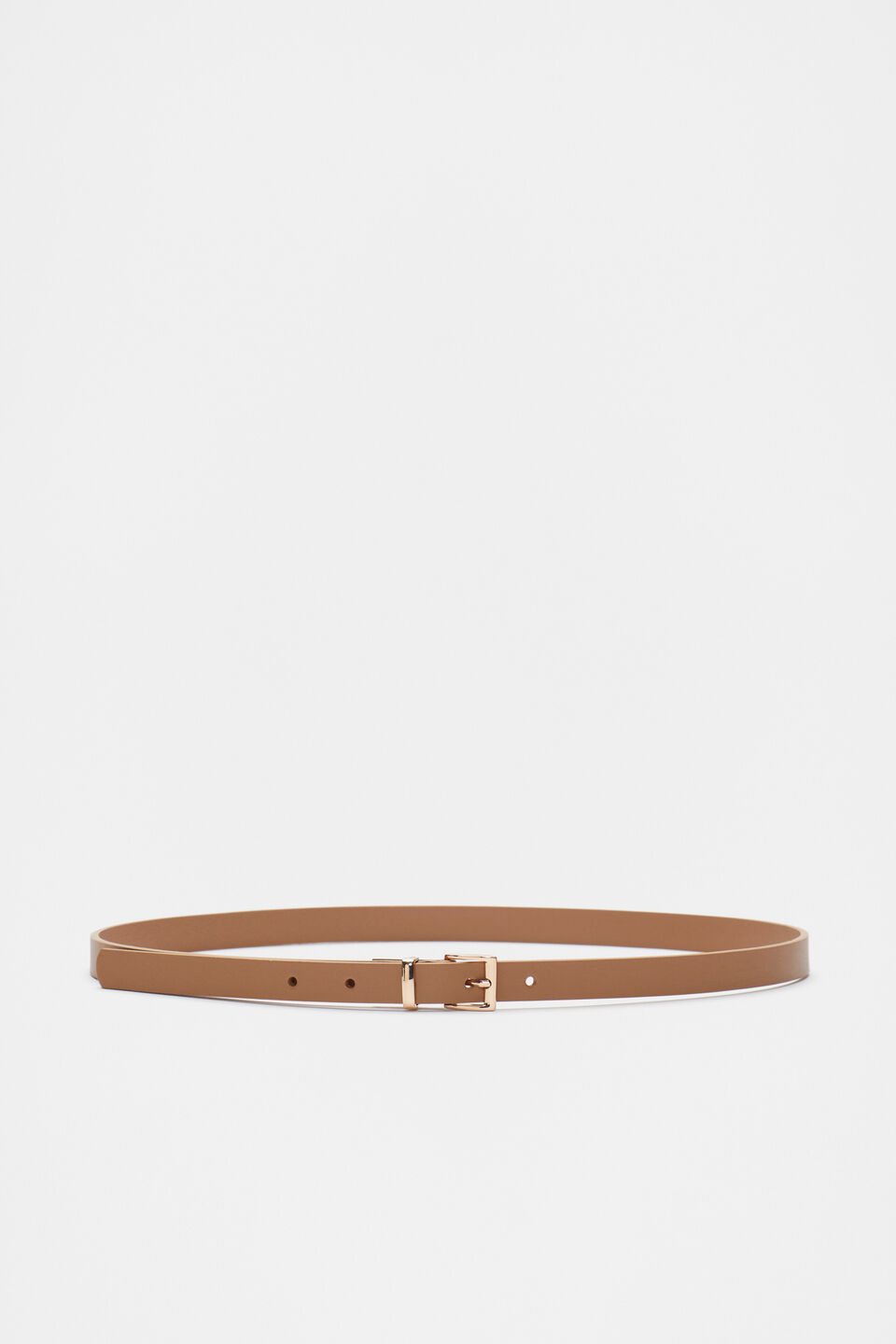 Celeste Narrow Leather Belt  Caramel
