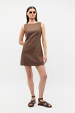 Linen Structured Shift Dress  Pinecone  hi-res