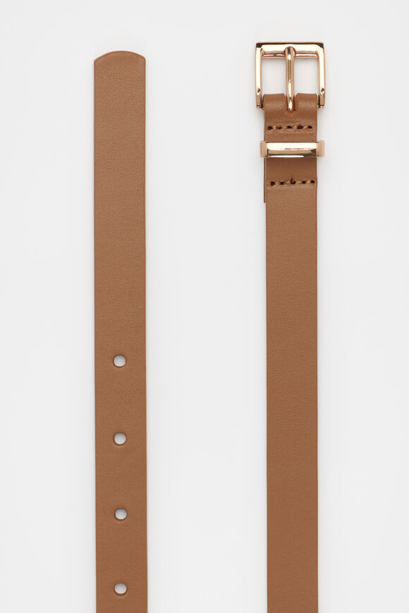 Celeste Narrow Leather Belt  Caramel  hi-res
