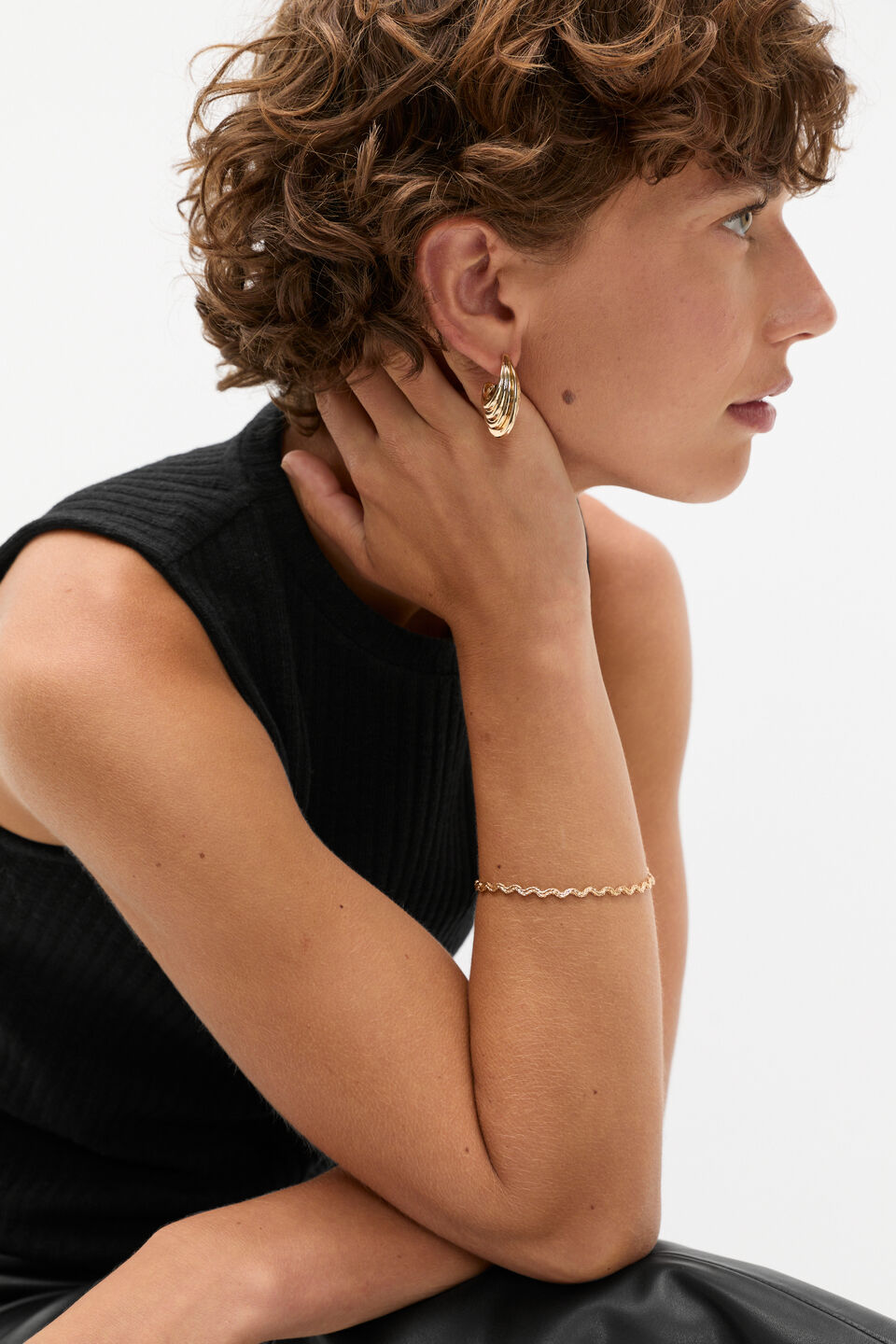 Ripples Chain Bracelet  Gold