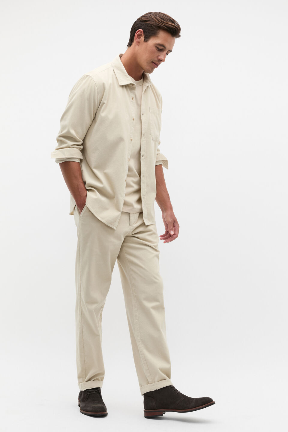 Classic Fit Cord Pant  Cool Stone