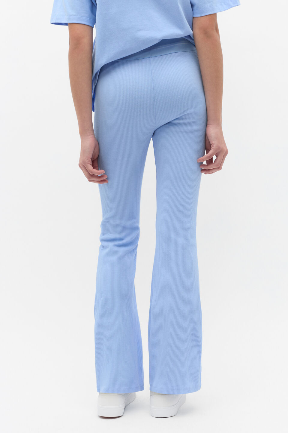 Kick Flare Rib Pant  Bright Sky