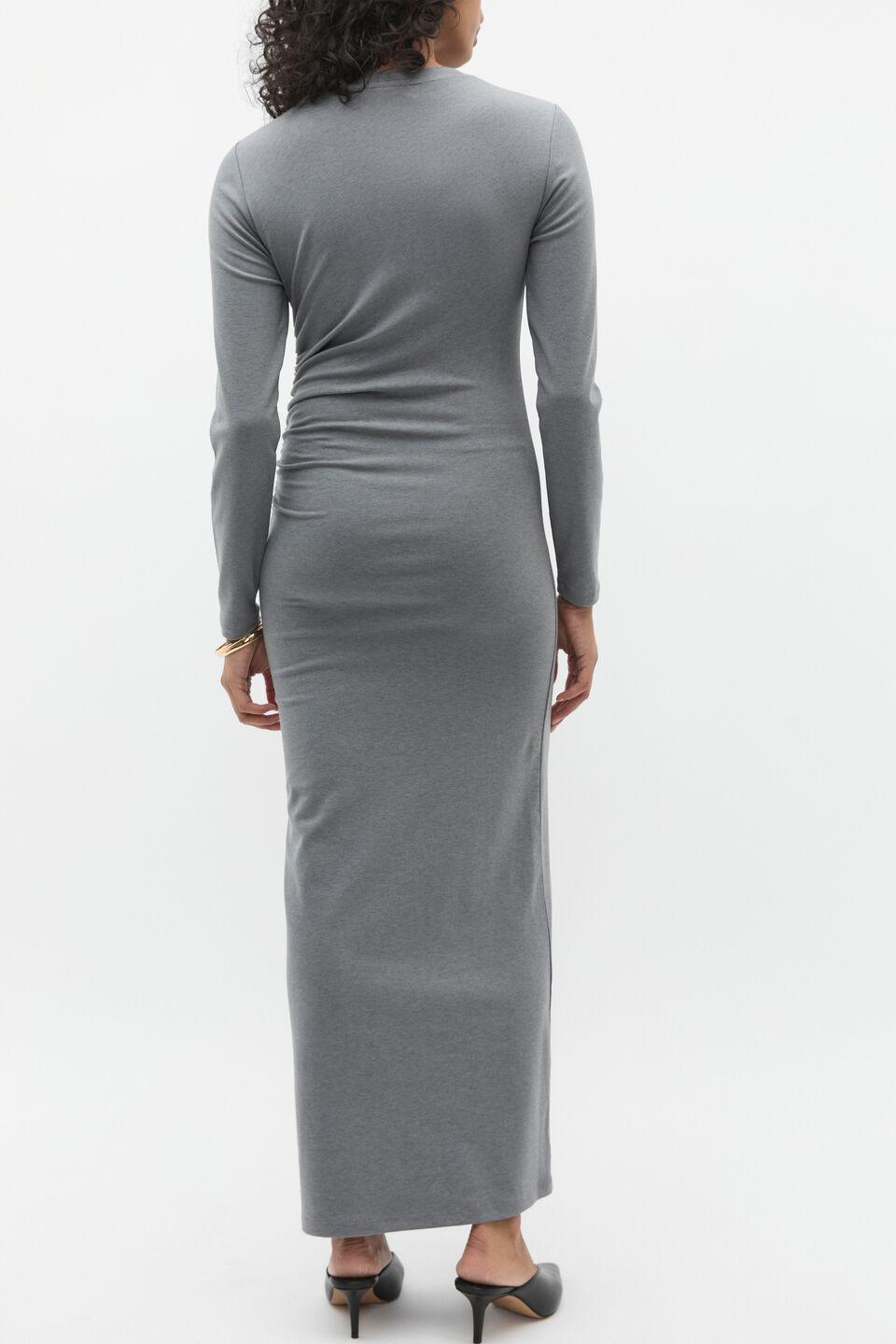 Ruched Jersey Midi Dress  Wolf