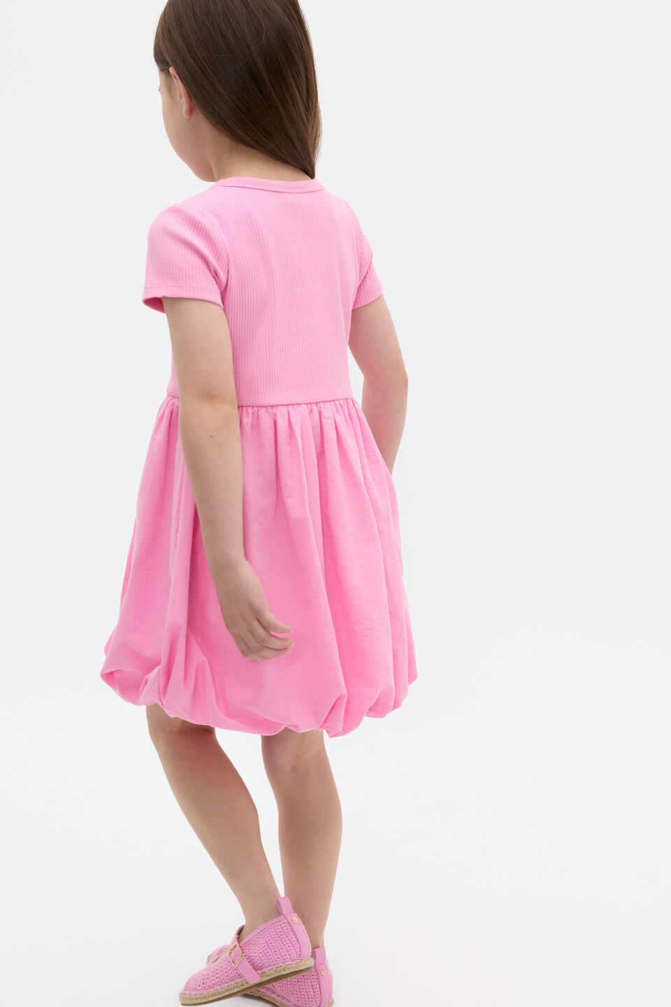 Spliced Logo Dress  Candy Pink
