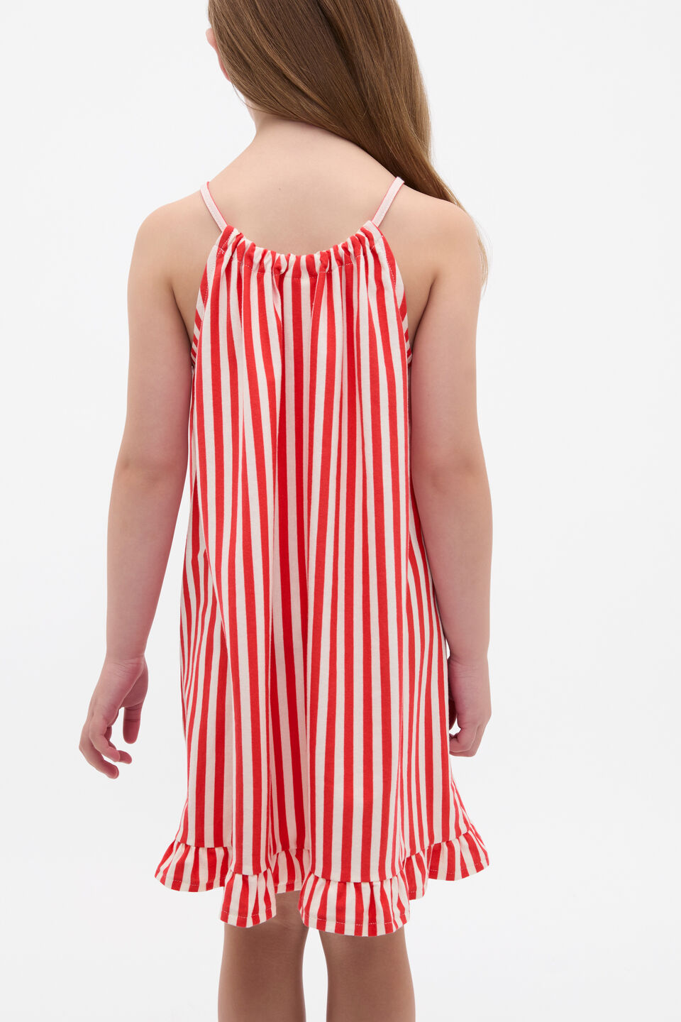 Stripe Logo Dress  Strawberry Red