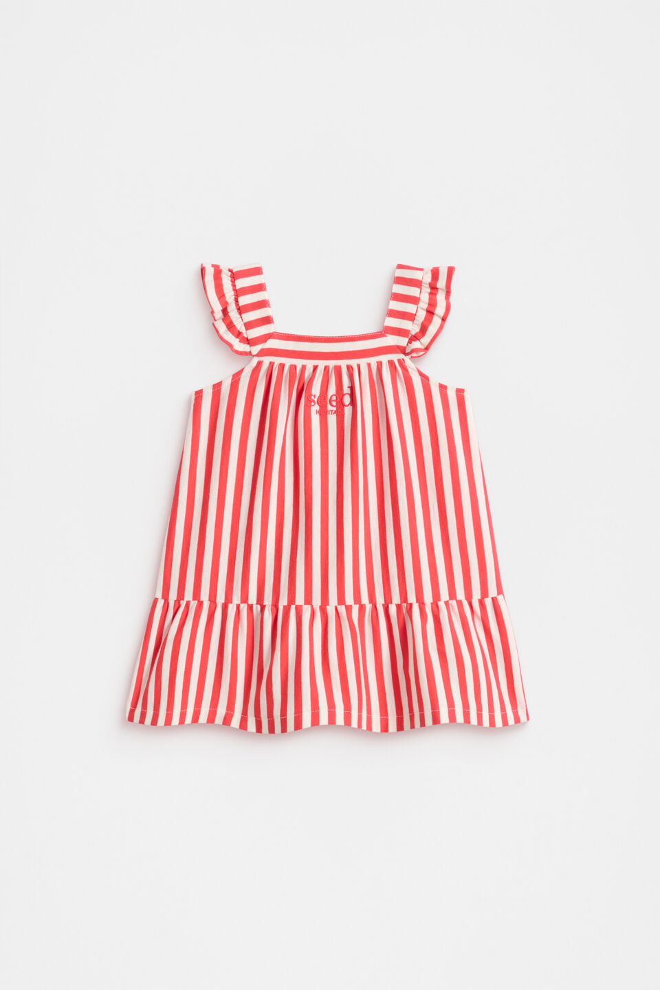 Stripe Logo Dress  Strawberry Red
