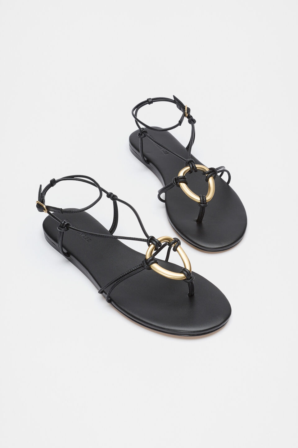 Etta Ring Detail Sandal  Black