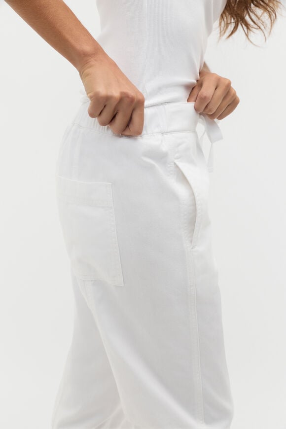 Casual Cotton Tapered Leg Pant  Whisper White  hi-res