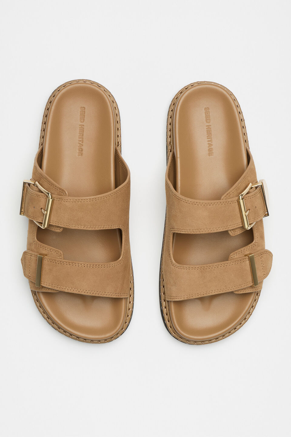 Sasha Trim Slide  Toffee Suede