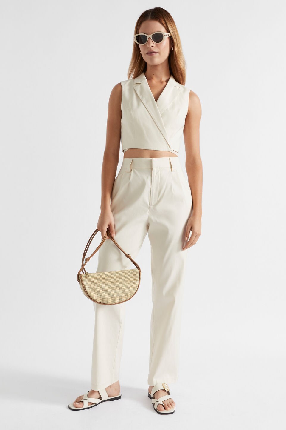 Pleat Front Trouser  Oyster