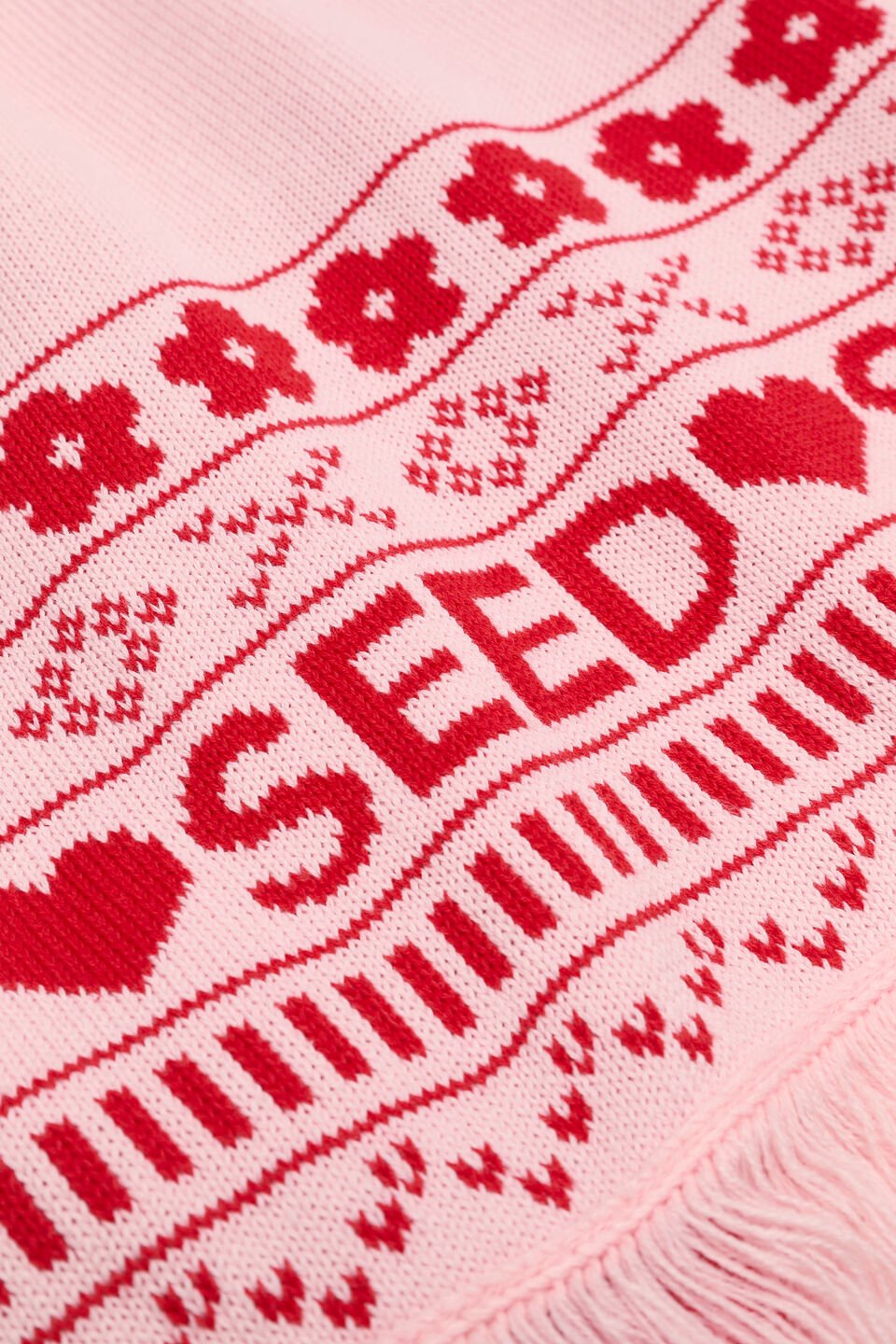 Fairisle Poncho  Rose Petal