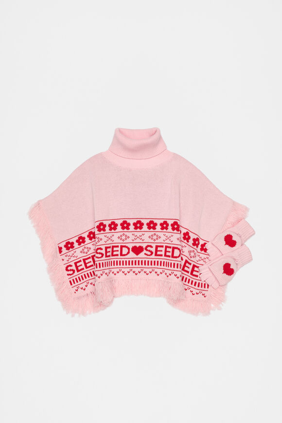 Fairisle Poncho  Rose Petal  hi-res