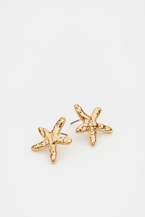 Starfish Stud  Gold  hi-res
