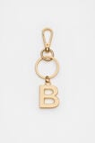 Gold Initials Keyring  B  hi-res