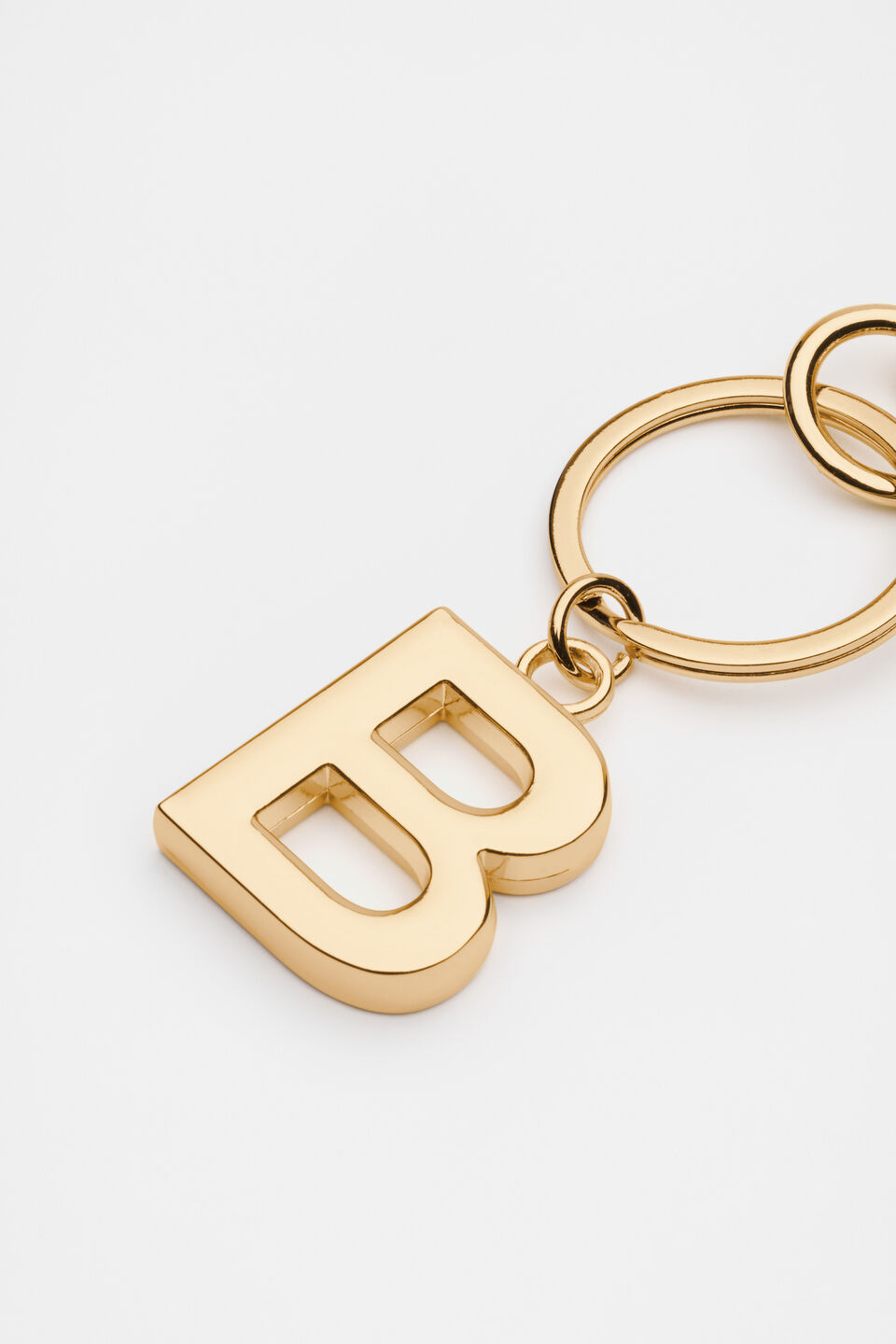Gold Initials Keyring  B