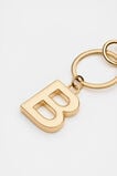 Gold Initials Keyring  B  hi-res