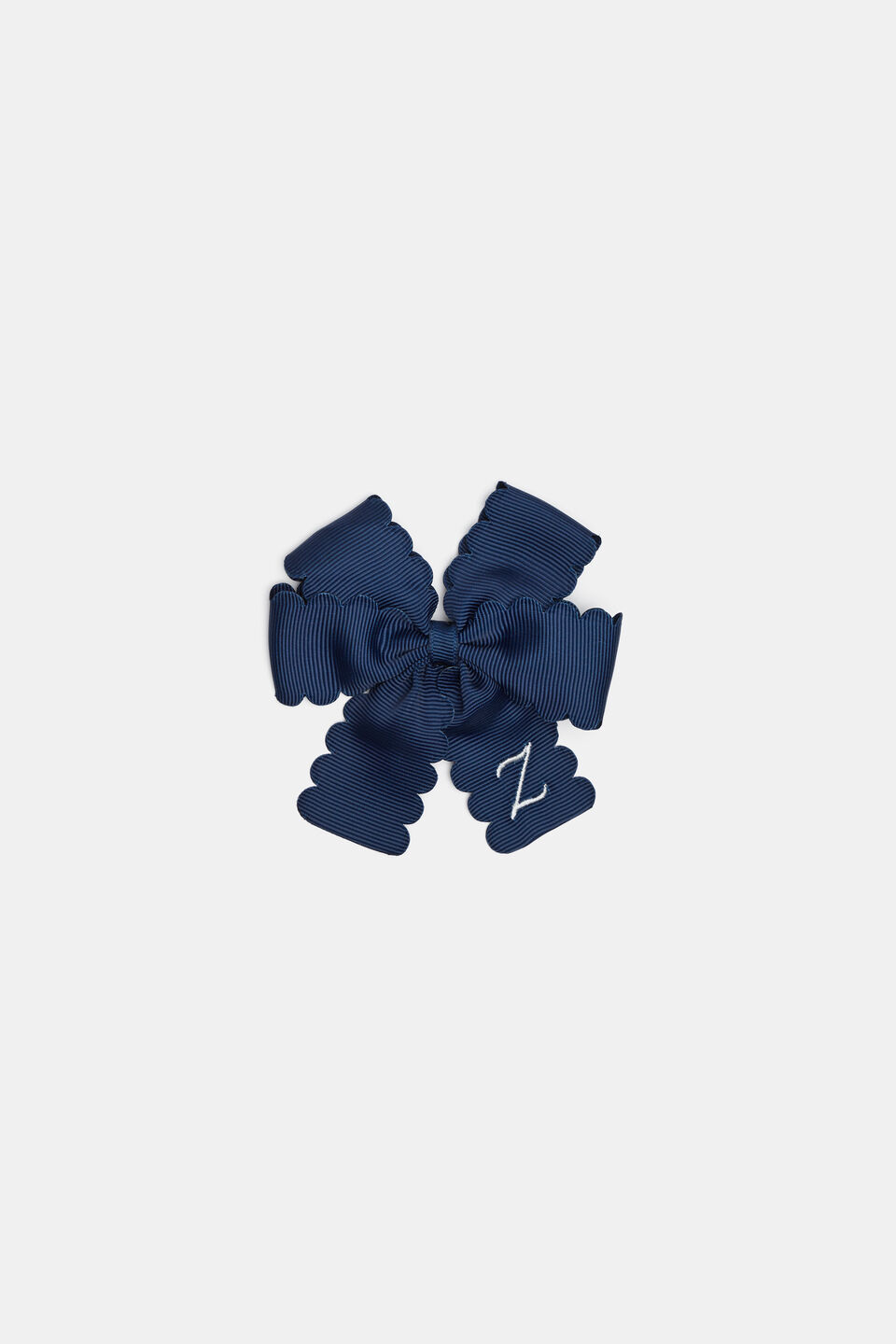 Grosgrain Initial Bow Duck Clip  Z